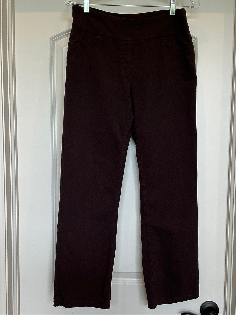 Westbound Women's Chocolate Brown Straight-Leg Black Pants*Sz 6P